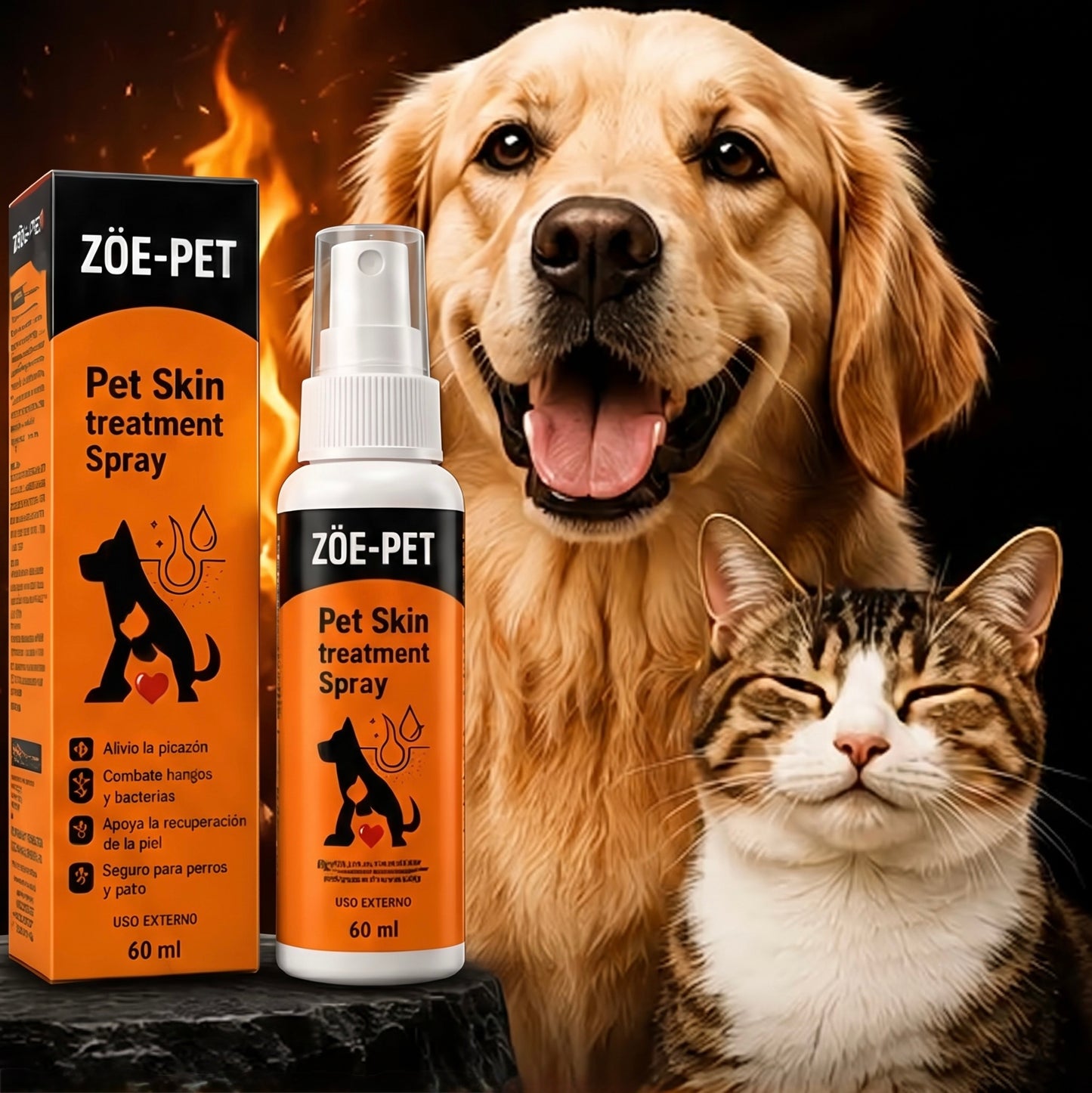 ZÖE-PET - Spray para el tratamiento de la piel de mascotas 🐾